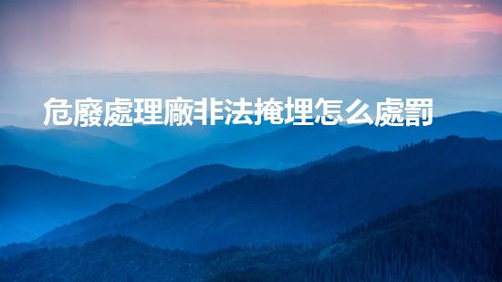危廢處理廠非法掩埋怎么處罰未知的危險：揭開化工設(shè)施背后的神秘面紗！